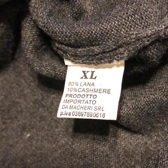 Emporio Sartoriale gray Capri zip sweater XL NWT - Picture 12 of 13